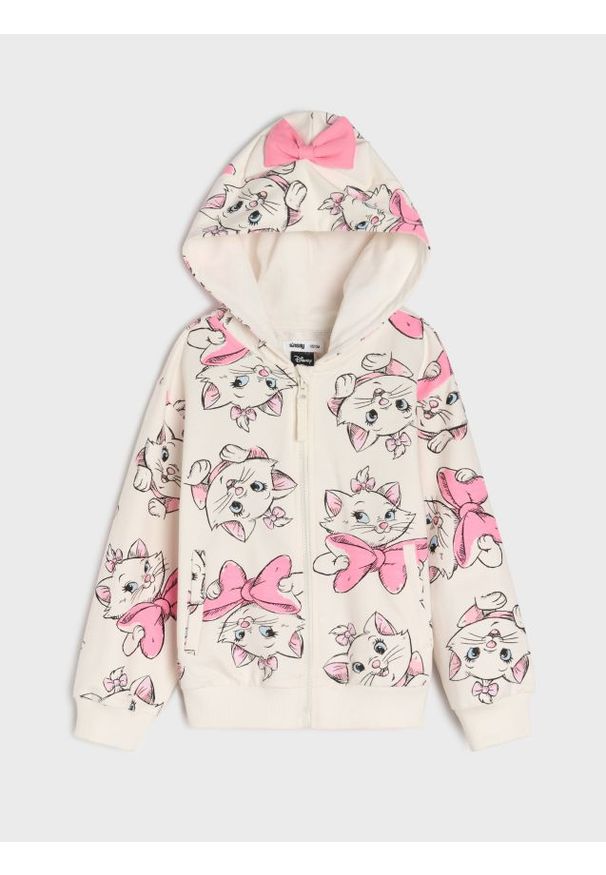 Sinsay - Bluza z kapturem The Aristocats - kremowy. Typ kołnierza: kaptur. Kolor: kremowy