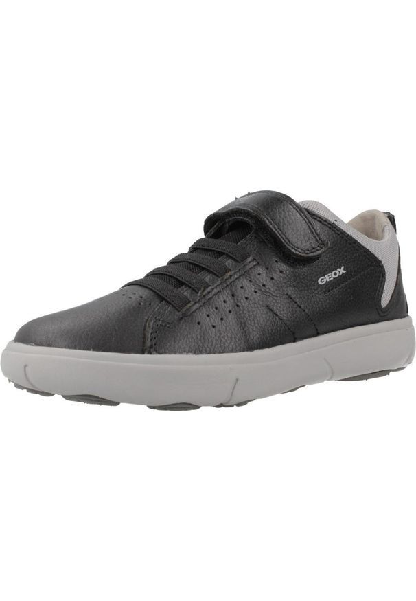 Tenisówki Geox Model J Nebcup Boy Kolor Czarny. Kolor: czarny. Materiał: tkanina, skóra. Sport: turystyka piesza