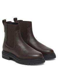 TOMMY HILFIGER - Tommy Hilfiger Sztyblety FW0FW08771 Brązowy. Kolor: brązowy. Materiał: skóra #4