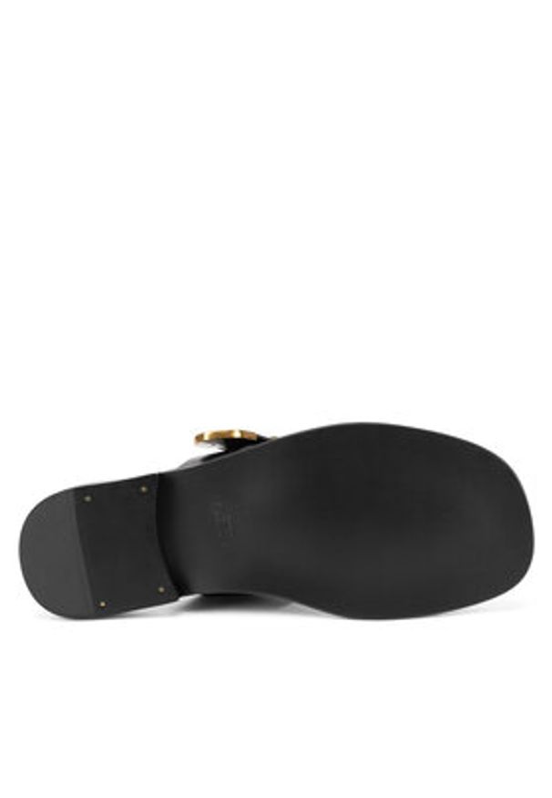 Badura Klapki LOTUS-118261 Czarny. Kolor: czarny. Materiał: skóra