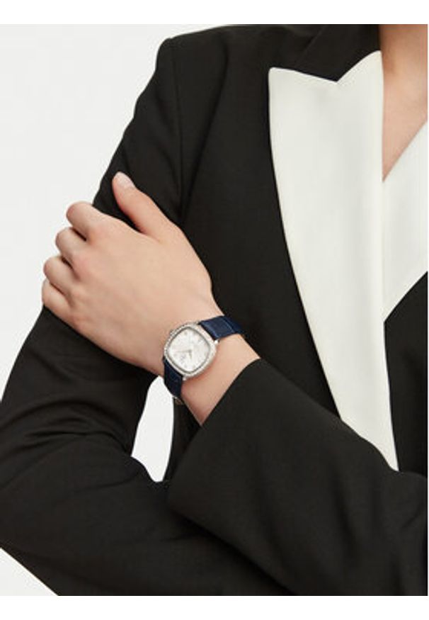 U.S. Polo Assn. Zegarek Mirabelle USP8487BL Granatowy. Kolor: niebieski. Materiał: skóra