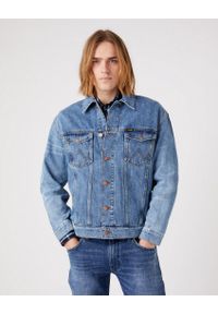 Wrangler - WRANGLER ANTI FIT JACKET MĘSKA KURTKA JEANSOWA AUTHENTIC MID W45979142. Materiał: jeans