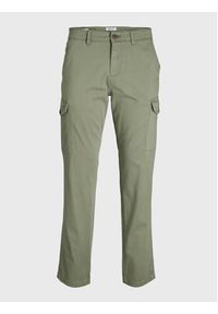 Jack & Jones - Jack&Jones Spodnie materiałowe Ollie 12224001 Zielony Regular Fit. Kolor: zielony. Materiał: bawełna #7