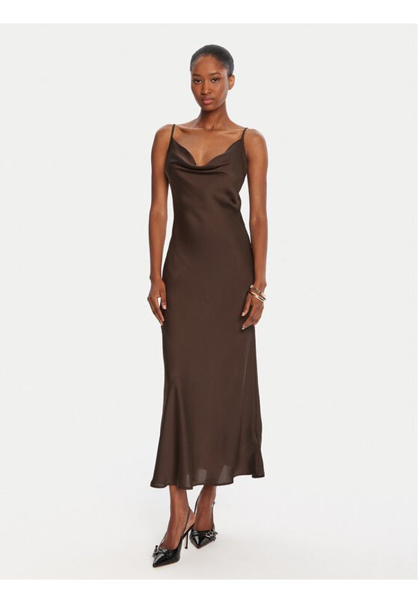 Guess Sukienka codzienna W5GK85 WH9C2 Brązowy Regular Fit. Okazja: na co dzień. Kolor: brązowy. Materiał: syntetyk. Typ sukienki: proste. Styl: casual