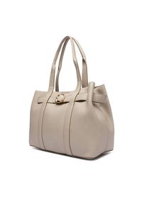 Calvin Klein Torebka Buckle Medium Tote LV04F3294G Écru. Kolor: kremowy. Materiał: skórzane #2