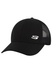 skechers - Czapka z daszkiem dla dorosłych Skechers Sport S Metal Hat Cap. Kolor: czarny. Materiał: poliester. Styl: sportowy