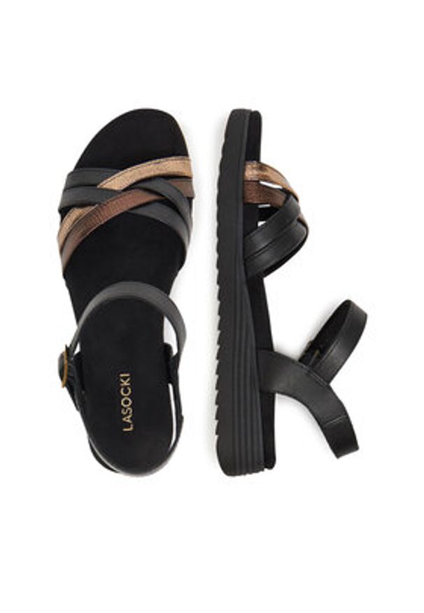 Lasocki Sandały RST-KSYMENA-01 Czarny. Kolor: czarny. Materiał: skóra