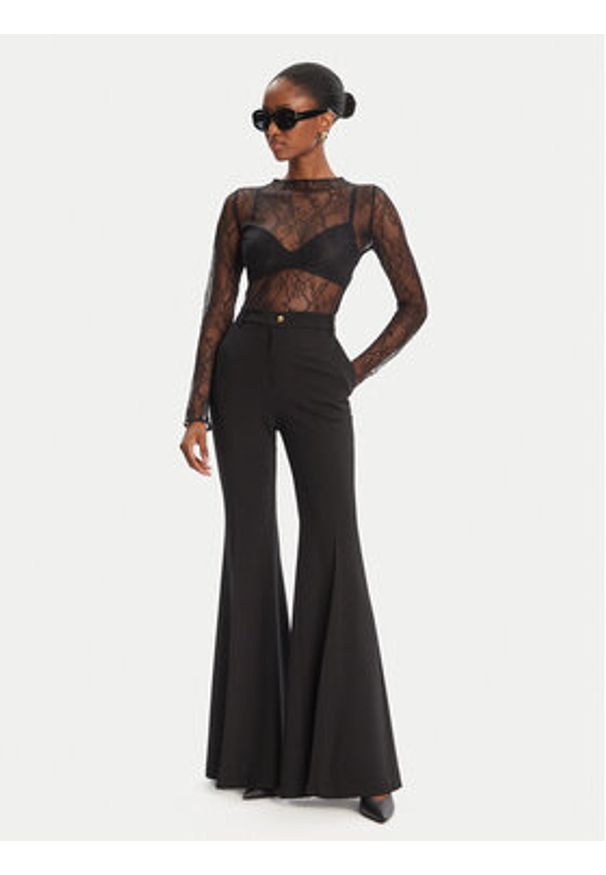 Pinko - PINKO Spodnie materiałowe 105705 A24C Czarny Regular Fit. Kolor: czarny. Materiał: syntetyk
