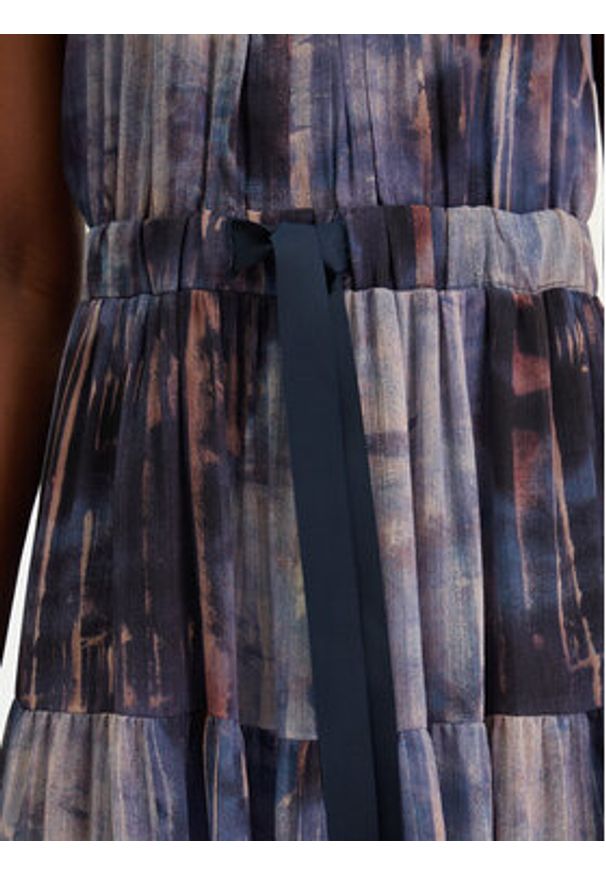 DKNY Sukienka koktajlowa P5KBGD66 Granatowy Regular Fit. Kolor: niebieski. Materiał: syntetyk. Styl: wizytowy