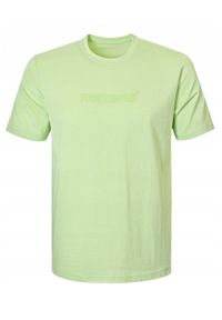 Bawełniana, Męska Koszulka (T-Shirt) - Pako Jeans - Pastelowa Zieleń. Okazja: na co dzień. Materiał: poliester, bawełna. Wzór: nadruk. Styl: casual #1