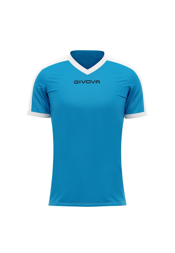 Koszulka piłkarska dla dorosłych Givova Revolution Interlock. Kolor: wielokolorowy, niebieski, biały. Sport: piłka nożna