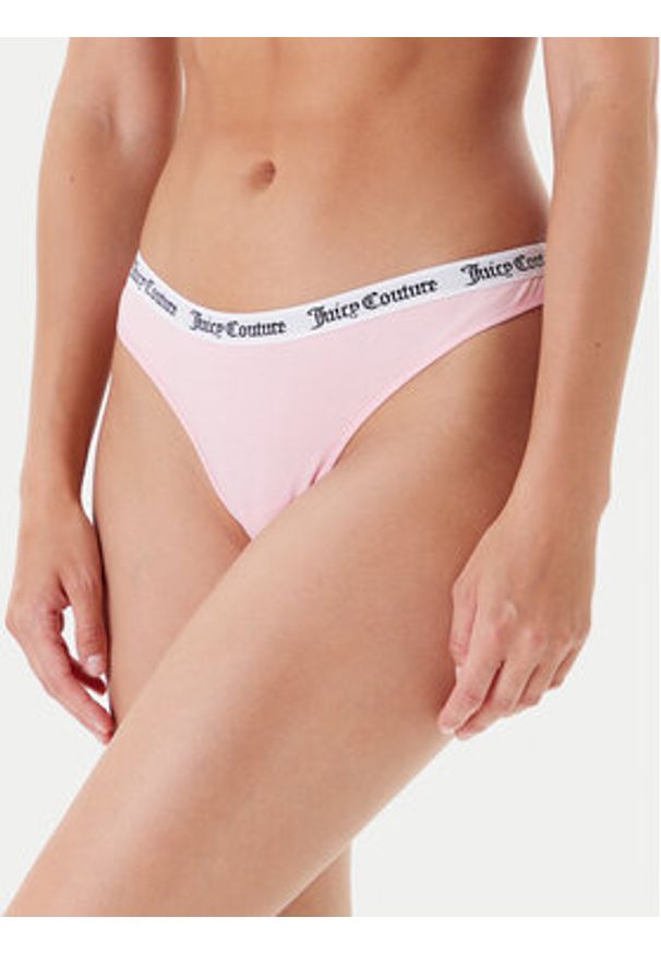 Juicy Couture Komplet 3 par stringów JCLTH224571 Kolorowy. Materiał: bawełna. Wzór: kolorowy