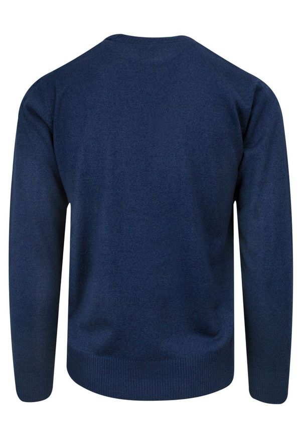 Półgolf Jasny Granatowy, Wysoki Okrągły Dekolt, Wełniany, Elegancki, Męski -Pako Jeans. Okazja: na spotkanie biznesowe, do pracy. Kolor: niebieski. Materiał: akryl, wełna. Styl: elegancki
