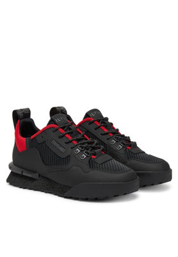 Replay - REPLAY Sneakersy GMS1P .000.C0058L Czarny. Kolor: czarny. Materiał: skóra