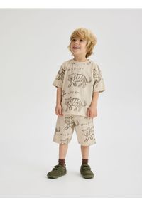 Reserved - Bawełniany komplet - beżowy. Kolor: beżowy. Materiał: bawełna #1