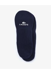 Lacoste - LACOSTE - Granatowe bawełniane stopki. Kolor: niebieski. Materiał: bawełna. Wzór: napisy #1