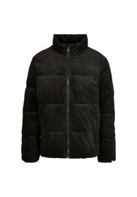 Kurtka Urban Classics boxy corduroy puffer. Kolor: czarny. Materiał: puch. Styl: retro #1