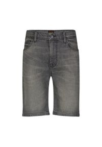 Lee - LEE RIDER SHORT MĘSKIE SZORTY KRÓKIE SPODENKI JEANSOWE WASHED GREY 112349328. Materiał: jeans