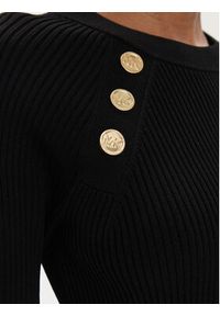MICHAEL Michael Kors Sukienka dzianinowa MS480U033D Czarny Regular Fit. Kolor: czarny. Materiał: wiskoza