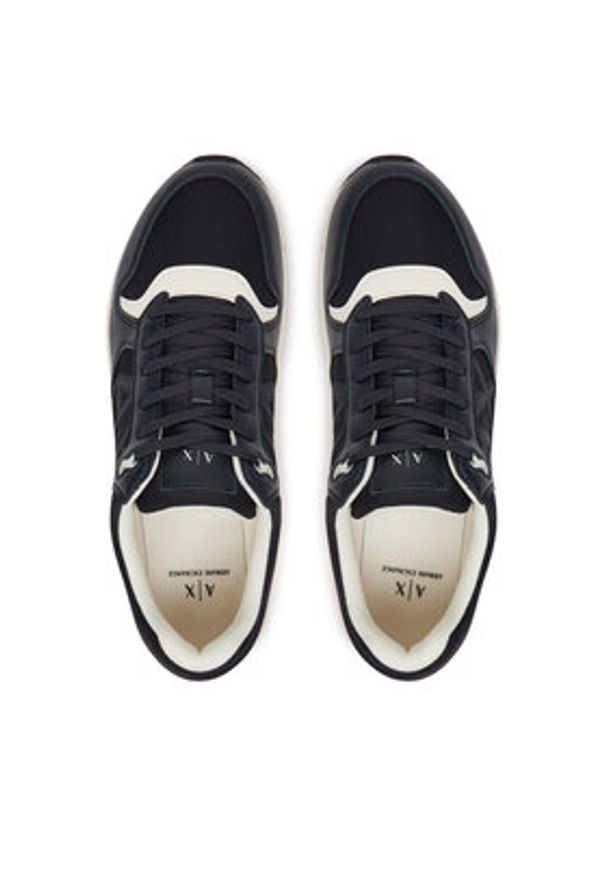 Armani Exchange Sneakersy XUX239 XV909 U385 Granatowy. Kolor: niebieski. Materiał: materiał