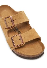 Birkenstock Klapki Arizona VL 1026190 Brązowy. Kolor: brązowy. Materiał: skóra, zamsz