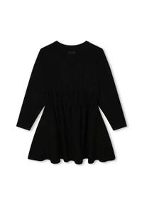 DKNY - Dkny sukienka dziecięca kolor czarny mini rozkloszowana. Kolor: czarny. Długość rękawa: długi rękaw. Typ sukienki: rozkloszowane. Styl: klasyczny. Długość: mini #2