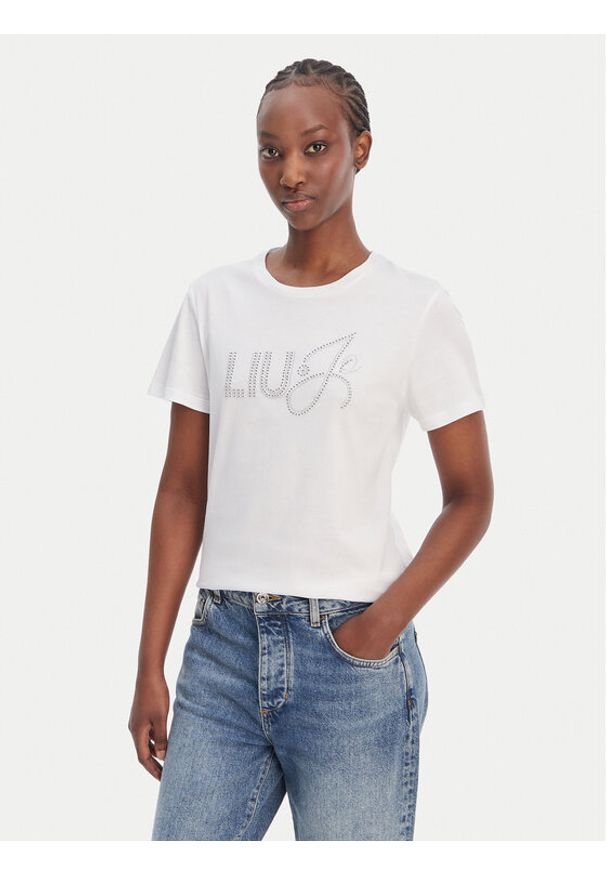 Liu Jo T-Shirt WA6491 JS923 Biały Regular Fit. Kolor: biały. Materiał: bawełna