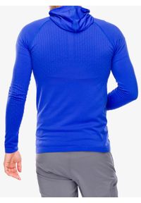 Bluza z kapturem męska Compressport 3D Thermo Seamless Hoodie Zip. Typ kołnierza: kaptur. Kolor: niebieski