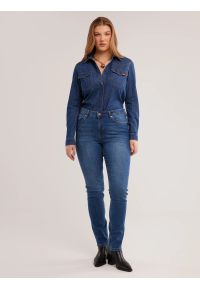 Big-Star - Jeansy damskie z wysokim stanem niebieskie Katrina High Waist 470. Stan: podwyższony. Kolor: niebieski #8