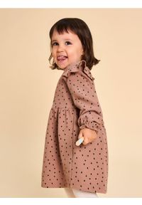 Sinsay - Luźna sukienka z haftem Bambi - brązowy. Kolor: brązowy. Wzór: haft