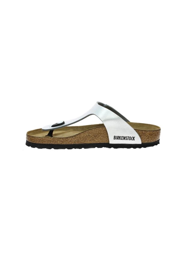 Japonki damskie Birkenstock Gizeh. Kolor: biały, szary. Materiał: materiał