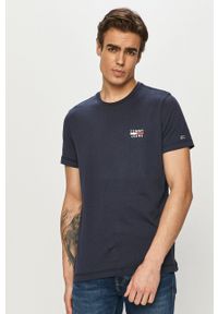 Tommy Jeans - T-shirt DM0DM10099.4891. Okazja: na co dzień. Kolor: niebieski. Materiał: bawełna, dzianina. Styl: casual #1
