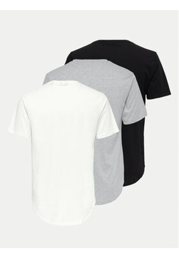 Only & Sons Komplet 3 t-shirtów Matt 22013782 Kolorowy Regular Fit. Materiał: bawełna. Wzór: kolorowy