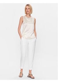 PESERICO - Peserico Spodnie materiałowe P04141U Biały Regular Fit. Kolor: biały. Materiał: materiał, bawełna #4