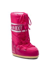 Śniegowce Moon Boot. Kolor: różowy. Materiał: nylon