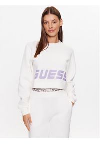 Guess Bluza V3YQ02 K7UW2 Biały Oversize. Kolor: biały. Materiał: wiskoza