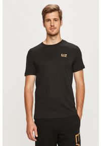 EA7 Emporio Armani t-shirt bawełniany 8NPT51.PJM9Z kolor czarny z nadrukiem. Kolor: czarny. Materiał: bawełna. Wzór: nadruk