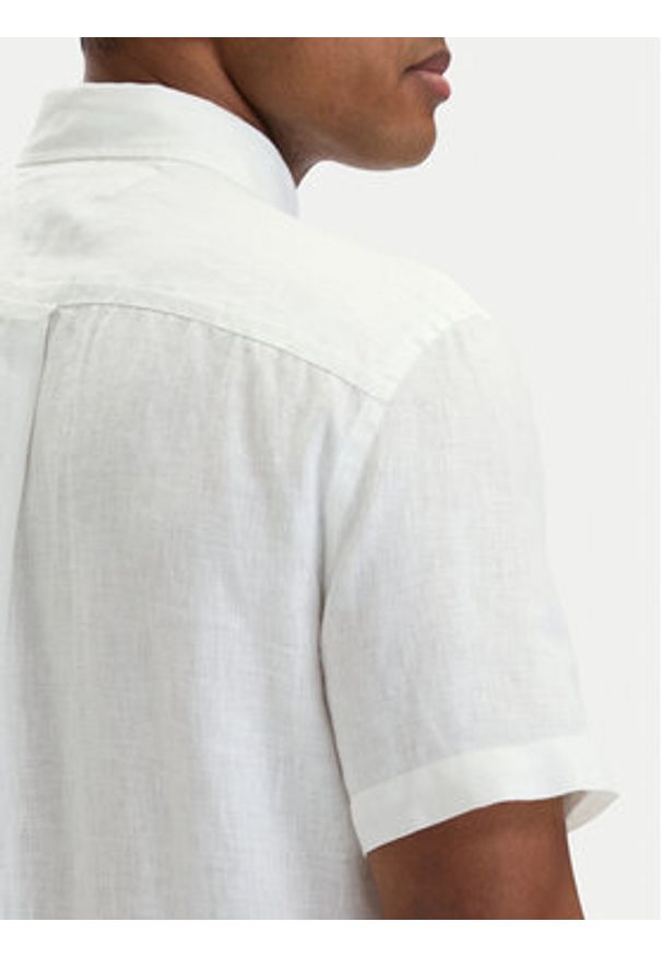 TOMMY HILFIGER - Tommy Hilfiger Koszula MW0MW41531 Biały Regular Fit. Kolor: biały. Materiał: len