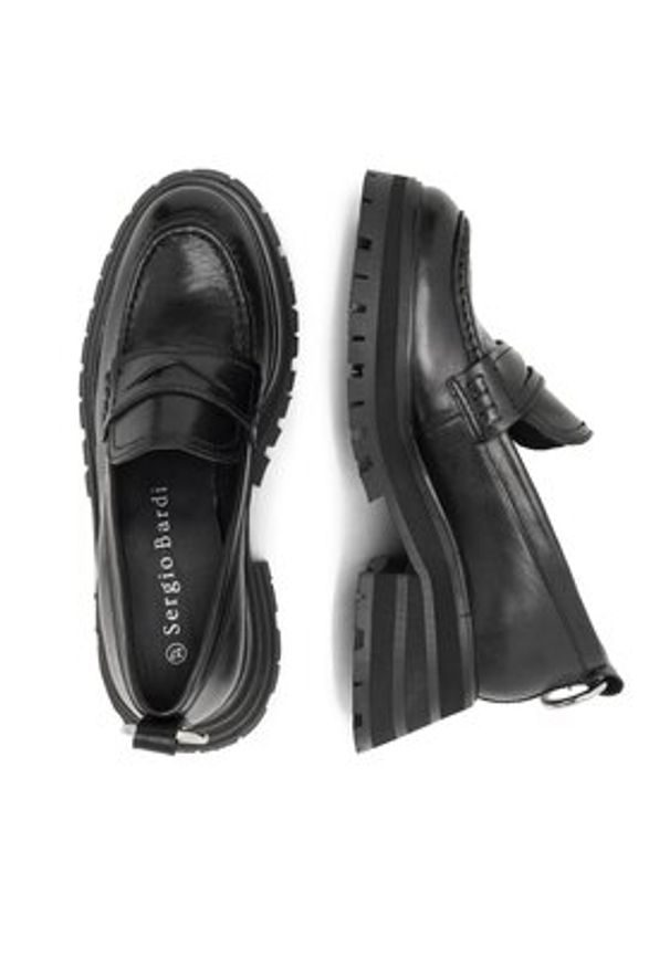 Sergio Bardi Loafersy WI16-C1037-02SB Czarny. Kolor: czarny. Materiał: skóra