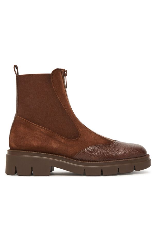 Hispanitas Botki HI254302 Brązowy. Kolor: brązowy. Materiał: zamsz, skóra