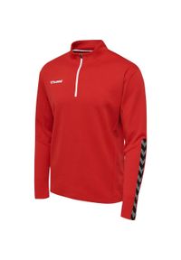 Bluza Hummel demi-zip hmlAUTHENTIC. Kolor: czerwony, biały, wielokolorowy, różowy. Materiał: materiał. Sport: piłka nożna, fitness #2