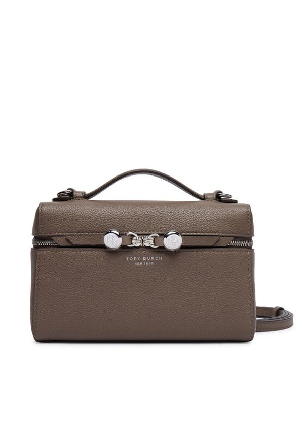 Tory Burch Torebka 178948 Szary. Kolor: szary. Materiał: zamszowe, skórzane