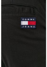 Tommy Jeans Spodnie męskie kolor czarny proste. Okazja: na co dzień. Kolor: czarny. Materiał: tkanina. Styl: casual