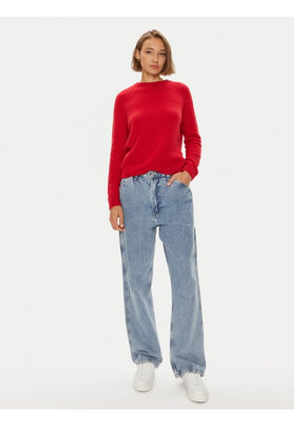 Weekend Max Mara Sweter Ghiacci 2425366111 Czerwony Standard Fit. Kolor: czerwony. Materiał: wełna