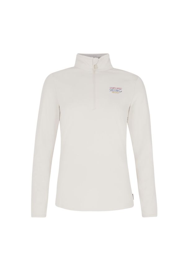 Damski polar 1/4 zip Protest Lunar. Kolor: biały. Materiał: polar. Sezon: zima. Sport: narciarstwo