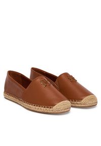 TOMMY HILFIGER - Tommy Hilfiger Espadryle Th Logo Leather Espadrille FW0FW09246 Brązowy. Kolor: brązowy. Materiał: skóra #2