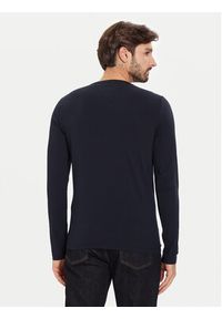 TOMMY HILFIGER - Tommy Hilfiger Longsleeve Stretch Tee MW0MW10804 Granatowy Slim Fit. Kolor: niebieski. Materiał: bawełna. Długość rękawa: długi rękaw #4
