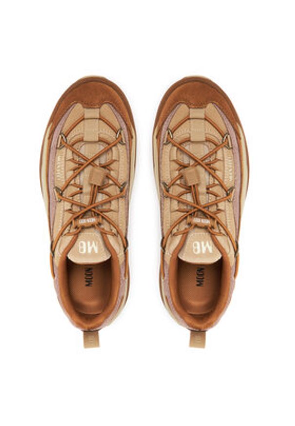 Moon Boot Sneakersy Moon247 Xlace 80D2490090 Brązowy. Kolor: brązowy. Materiał: zamsz, skóra