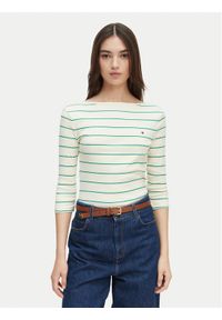 TOMMY HILFIGER - Tommy Hilfiger Bluzka New Cody WW0WW40589 Kremowy Slim Fit. Kolor: kremowy. Materiał: bawełna #1