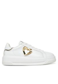 Love Moschino - LOVE MOSCHINO Sneakersy JA15545G0MIA610A Biały. Kolor: biały. Materiał: skóra